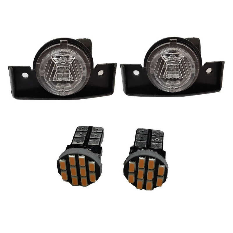 چراغ پلاک خودرو قطعه سازان کبیر مدل EK-405ORG-30940 مناسب برای پژو 405 به همراه لامپ مجموعه 4 عددی