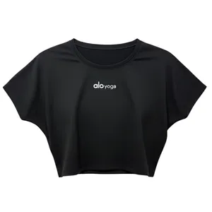 کراپ تی شرت  ورزشی آستین کوتاه زنانه مدل 5488-577