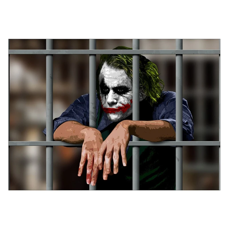 تابلو شاسی ونسونی طرح Joker In Cell سایز 30 × 40