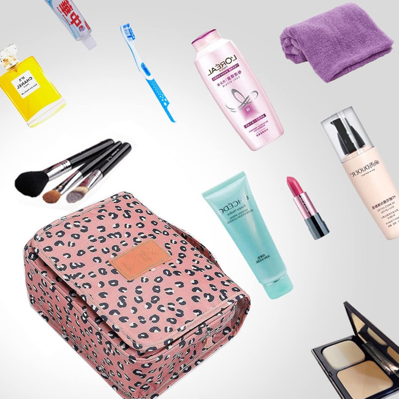 کیف لوازم آرایش زنانه طرح پلنگی