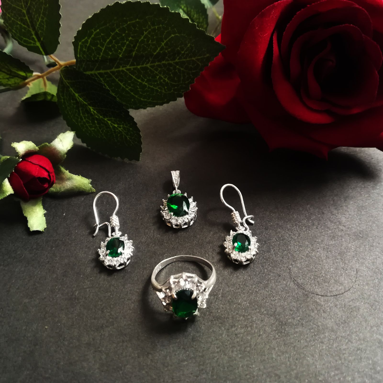 نیم ست نقره زنانه سلین کالا مدل زبرجد ce-zeb2 - - 2