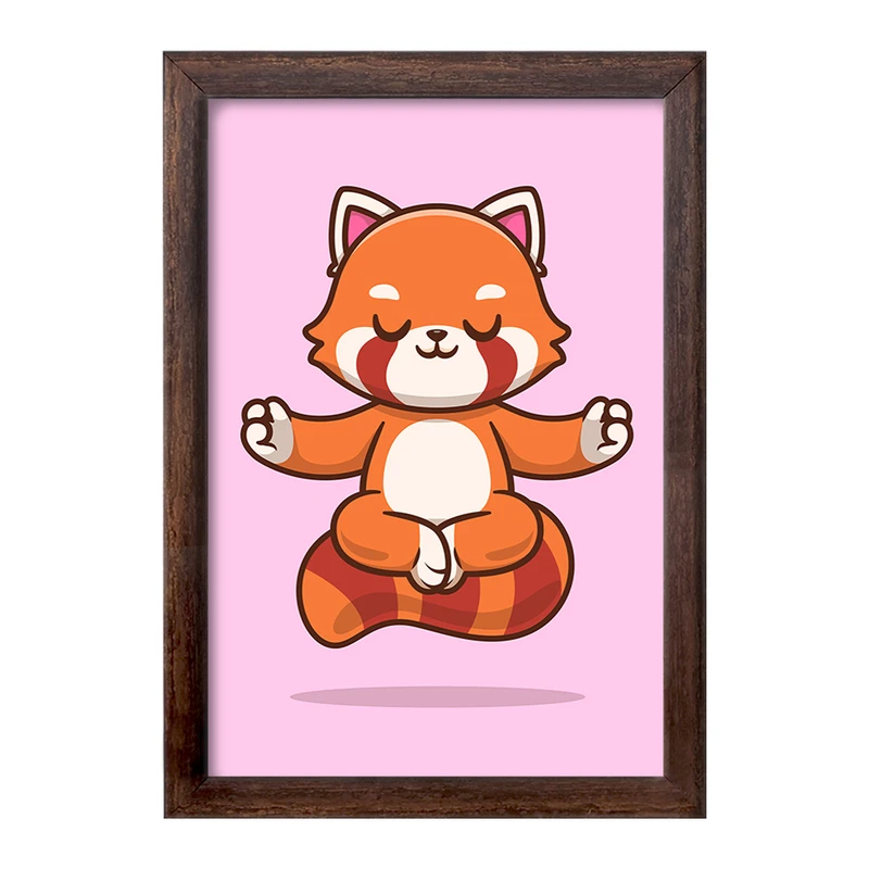 تابلو خندالو طرح  حیوانات بامزه پاندای قرمز کد 29440