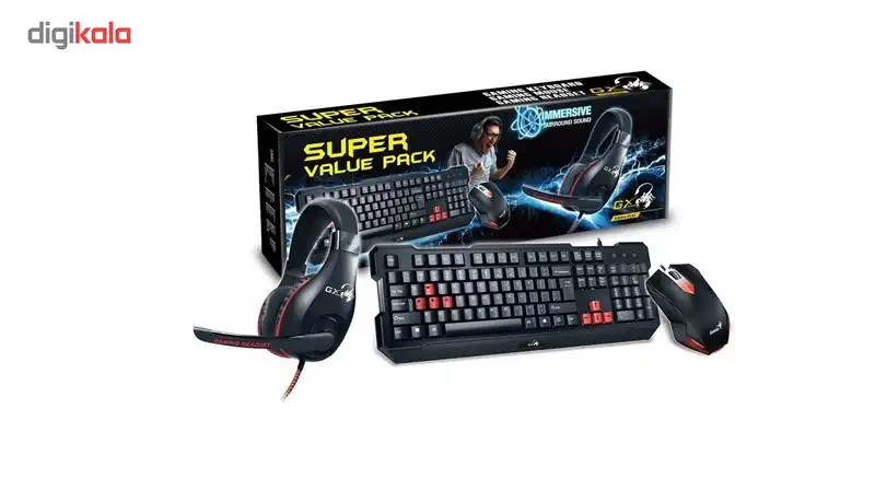 کیبورد و موس جنیوس مدل kmh-200 به همراه هدست