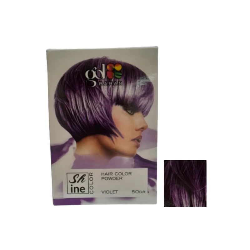 پودر دکلره گلباران مدل GB وزن 50 گرم رنگ بنفش