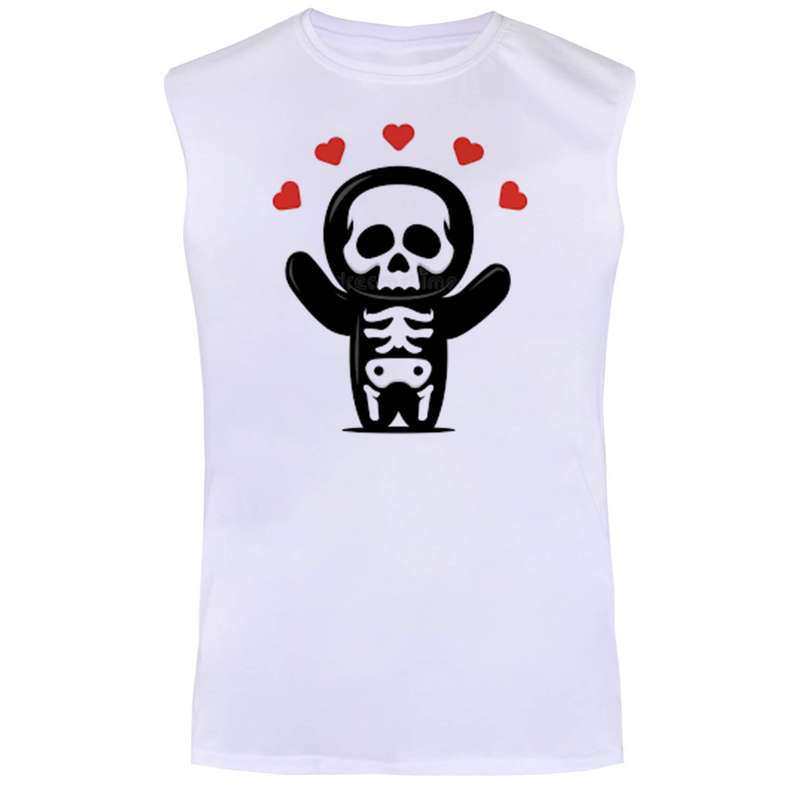 تاپ مردانه مدل skeleton کد BA32 رنگ سفید