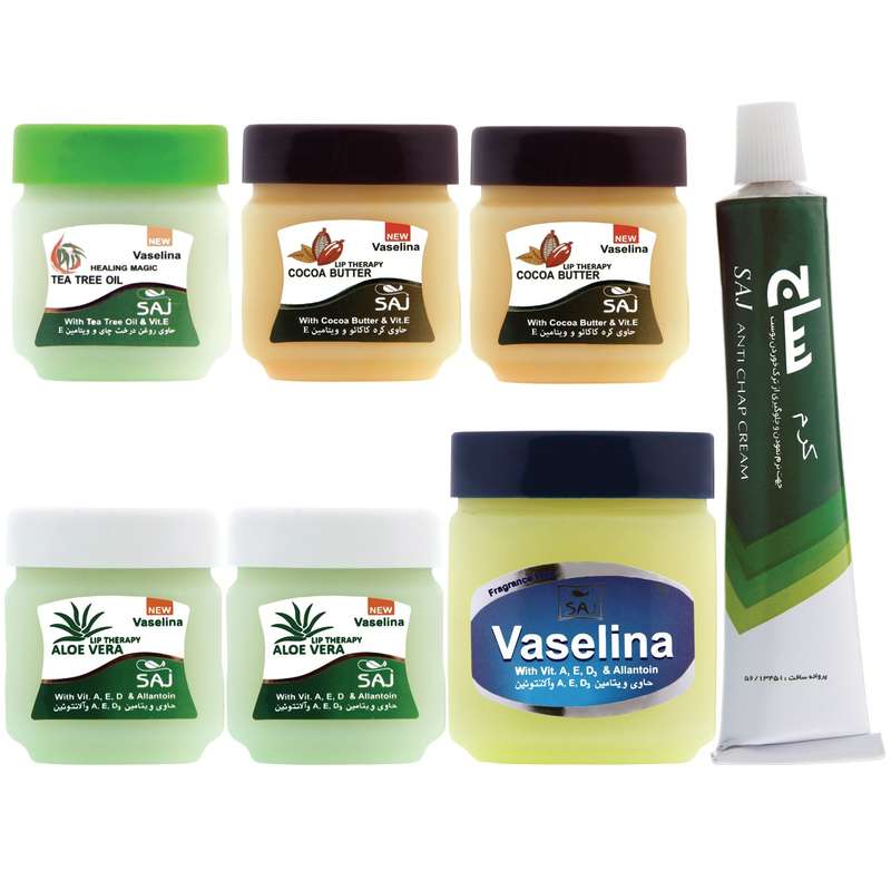 کرم ترک پا و وازلین ساج مدل 5-1 مجموعه 7 عددی