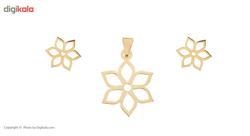 نیم ست طلا 18 عیار زنانه ماهک مدل MS0257