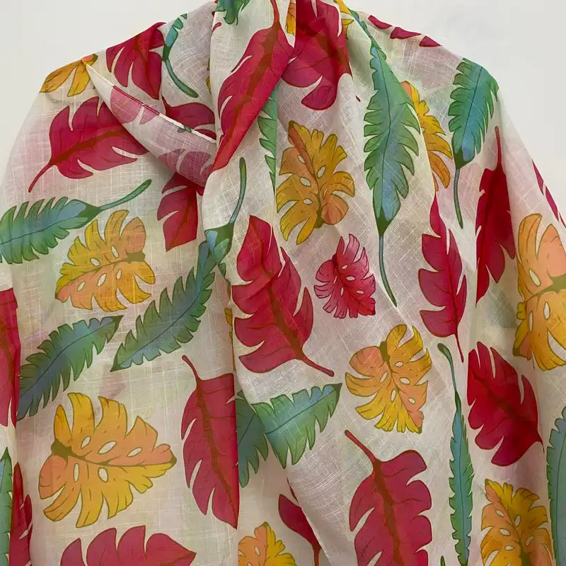 شال زنانه مدل نخی لینن هاوایی کد 8809