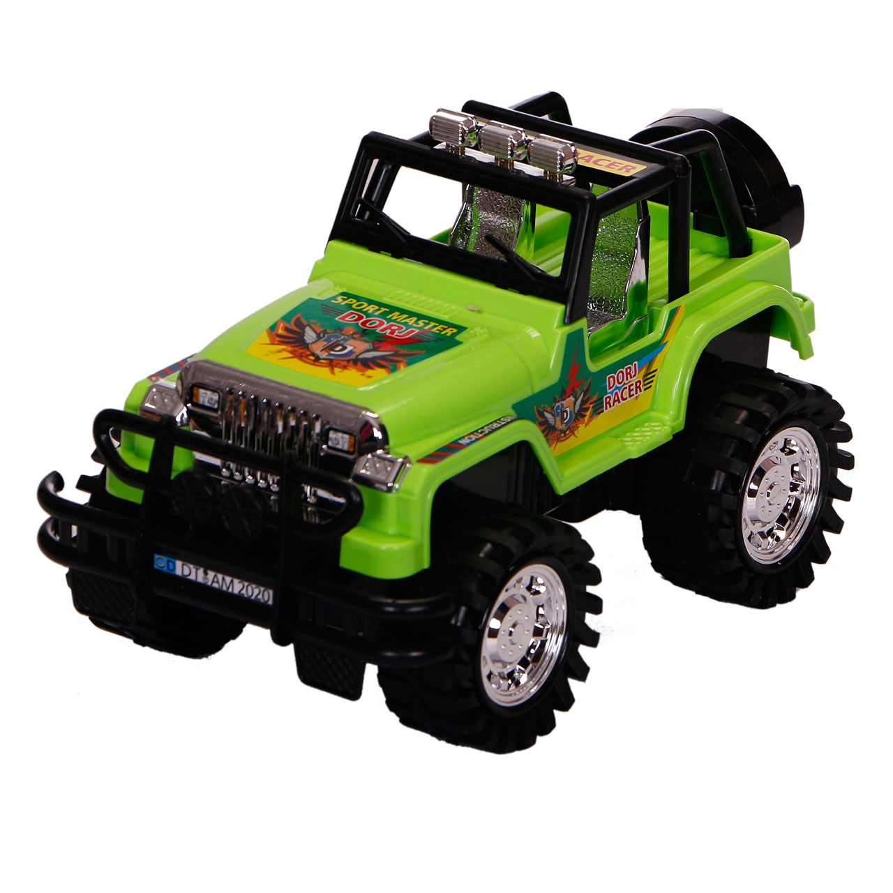 ماشین بازی درج مدل Jeep طرح GREEN OFFROAD