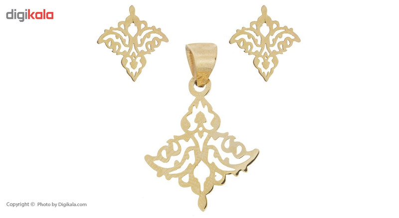 نیم ست طلا 18 عیار زنانه زرمان مدل MS0310