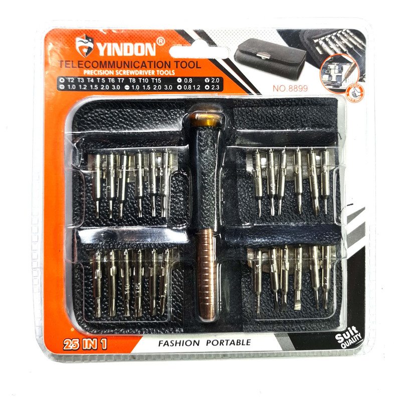 پیچ گوشتی موبایلی ییندن مدل KSRE-8899 مجموعه 25 عددی پیچ گوشتی موبایلی ییندن مدل KSRE-8899 مجموعه 25 عددی
