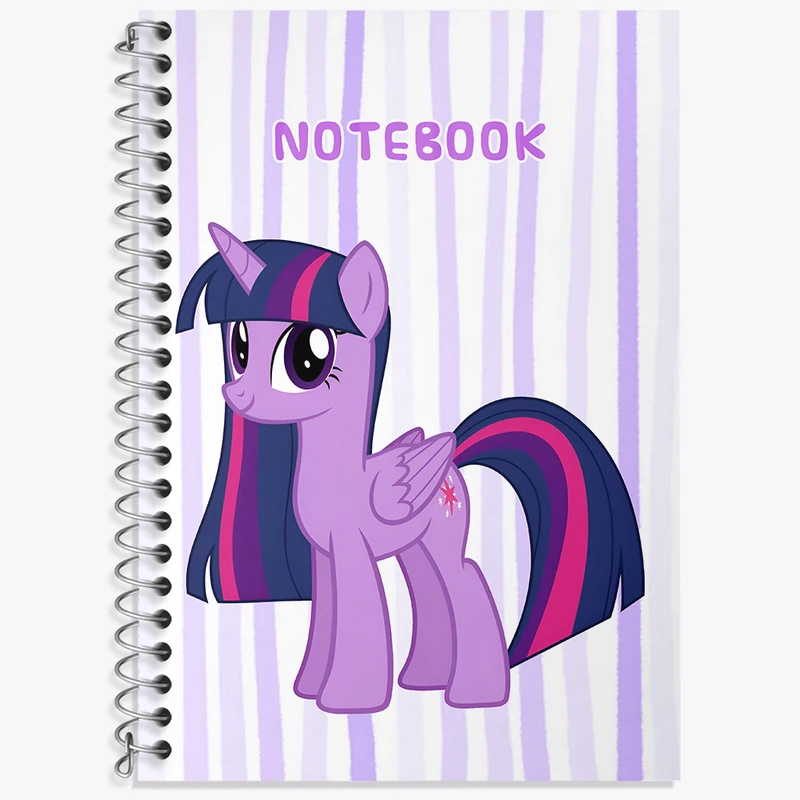 دفتر زبان 50 برگ خندالو مدل دو خط طرح توایلایت اسپارکل پونی کد N3274