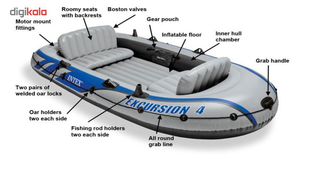 قایق بادی اینتکس مدل Excursion4 -  - 3