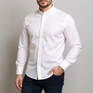 پیراهن آستین بلند یقه دیپلمات مردانه مدل دیاکو