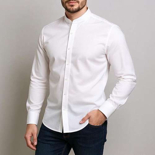 پیراهن آستین بلند یقه دیپلمات مردانه مدل دیاکو