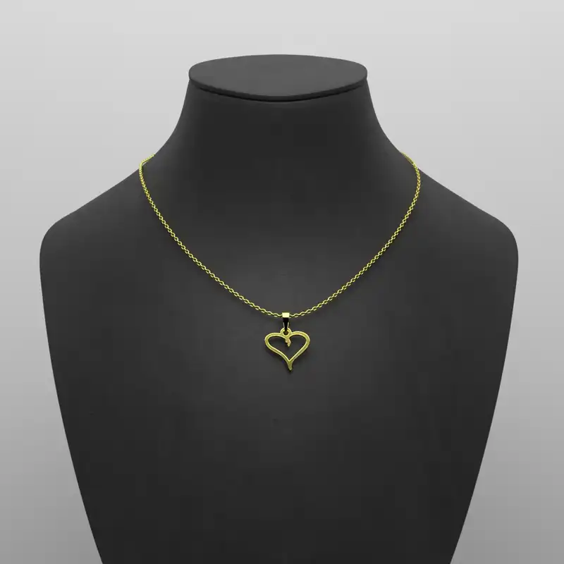 گردنبند طلا 18 عیار زنانه مدوپد مدل قلب کد E3-1-1048