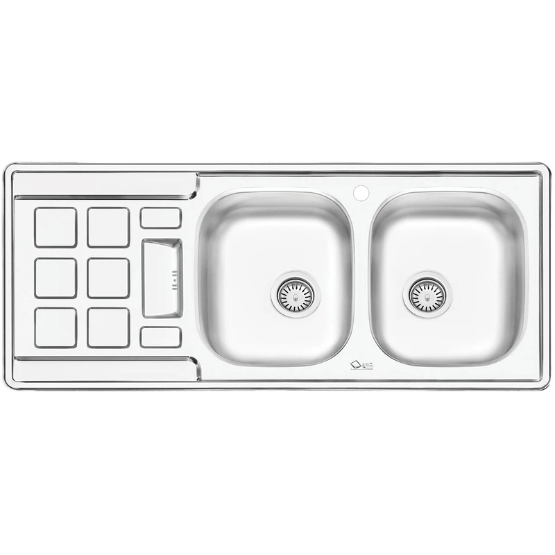 سینک ایلیا استیل مدل 4021R توکار سایز 50 × 120 سانتی متر