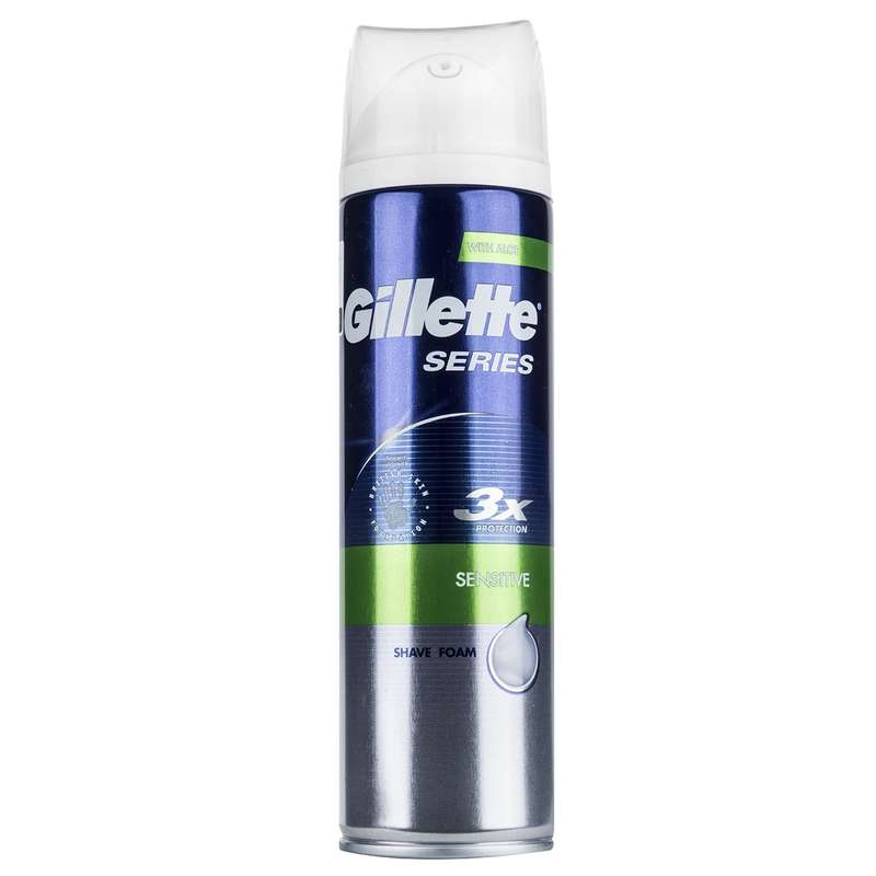 فوم اصلاح ژیلت سری 3X مدل Sensitive حجم 250 میلی لیتر