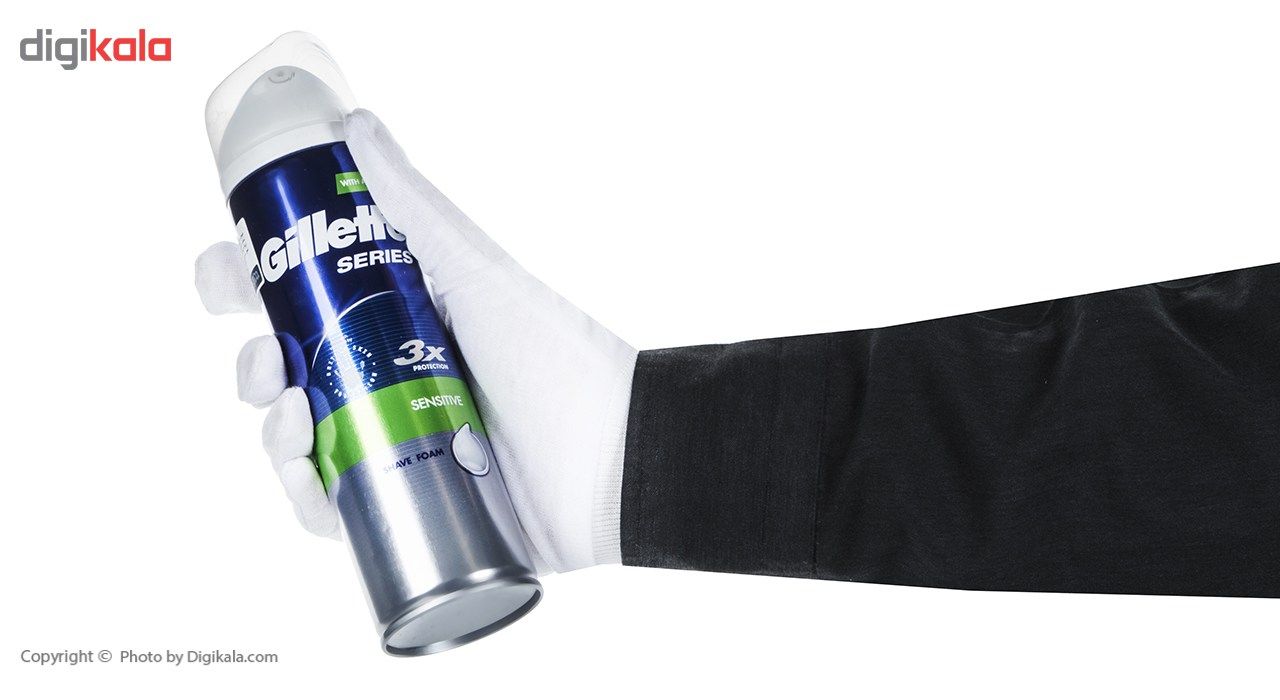 فوم اصلاح ژیلت سری 3X مدل Sensitive حجم 250 میلی لیتر -  - 6