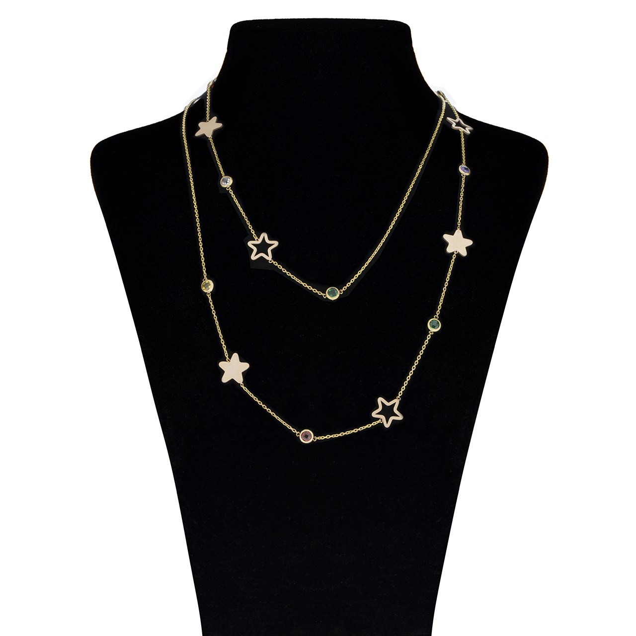 گردنبند طلا 18 عیار زنانه ماهک مدل MM0511 طرح ستاره