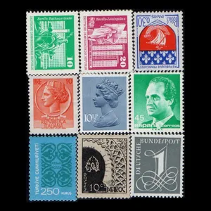 تمبر یادگاری مدل خارجی مجموعه 9 عددی 