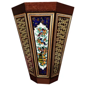 سطل خاتم کاری طرح گل و مرغ کد T820