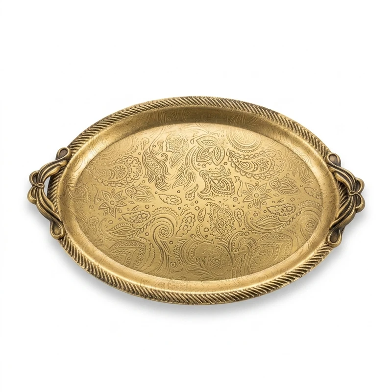 سینی دسته دار مدل 34856 سایز 31x21 سانتی متر