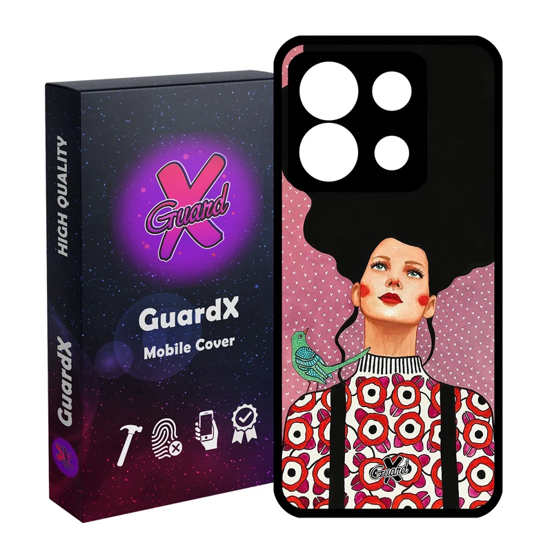 کاور گارد ایکس طرح دختر مدل Glass10139 مناسب برای گوشی موبایل شیائومی Redmi Note 13 5G
