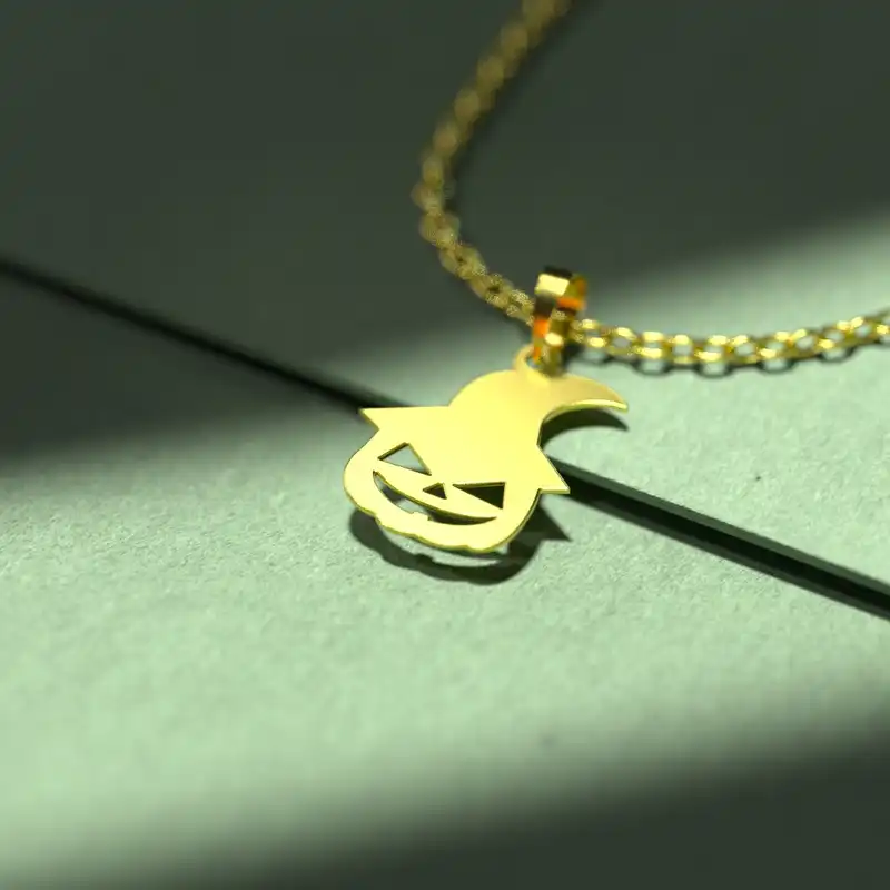 گردنبند طلا 18 عیار زنانه مدوپد مدل هالووین کد G3-1-1168