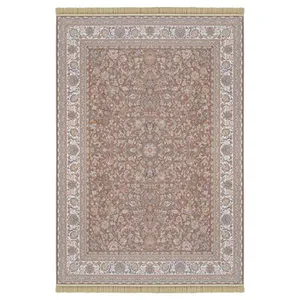 فرش ماشینی محتشم طرح بیکران زمینه نسکافه ای