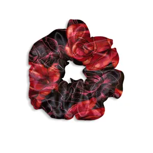 کش مو زنانه مدل  اسکرانچی طرح رز کد SCH0188