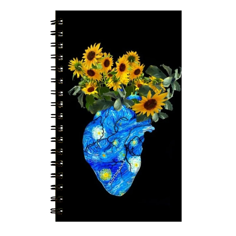 دفتر نت موسیقی 40 برگ طرح قلب شب پرستاره کد 52