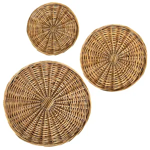 سینی حصیری مدل مروار طرح گرد مجموعه 3 عددی