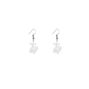 گوشواره نقره زنانه هایکا طرح رقص سما مدل n.ha284