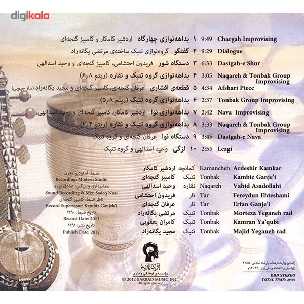آلبوم موسیقی نغمه کوبان - اردشیر کامکار
