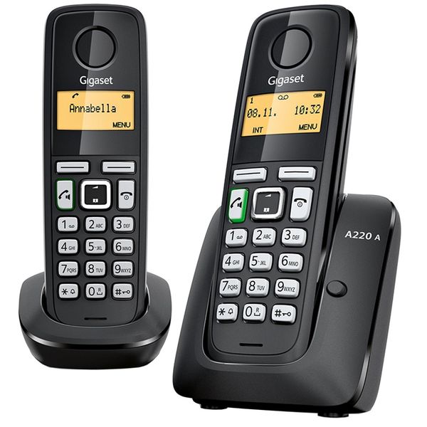 تلفن بی سیم منشی دار گیگاست مدل A220A Duo تلفن بی سیم منشی دار گیگاست مدل A220A Duo