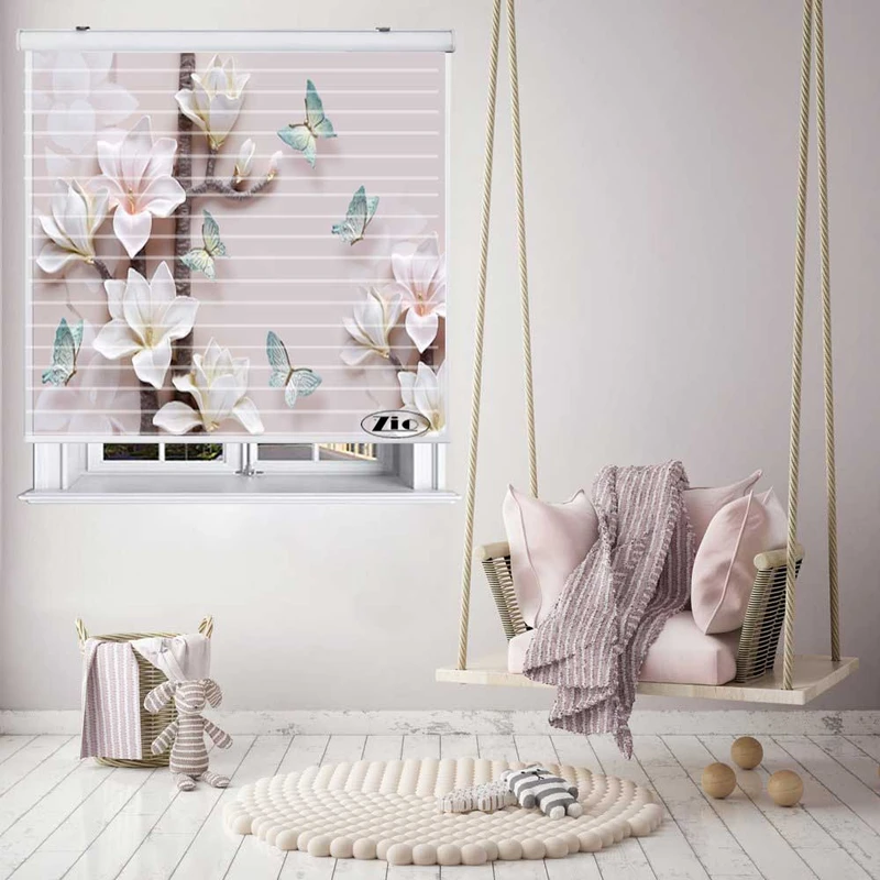 پرده زبرا زیو مدل 3D1108 سایز 150x150 سانتی متر