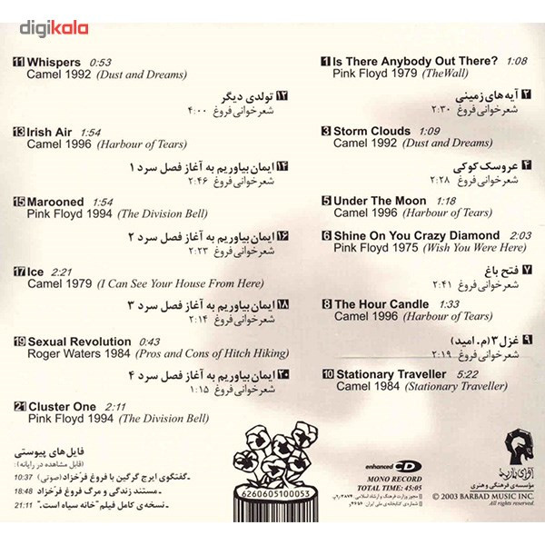 آلبوم موسیقی تنها صداست که می ماند - فروغ فرخزاد