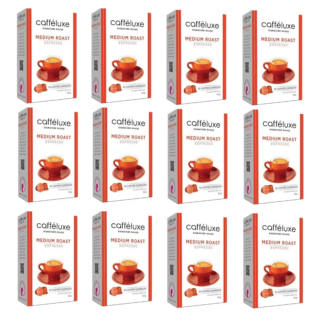 کپسول  قهوه نسپرسو کافه لوکس مدل Espresso Medium Roast-مجموعه 12 جعبه
