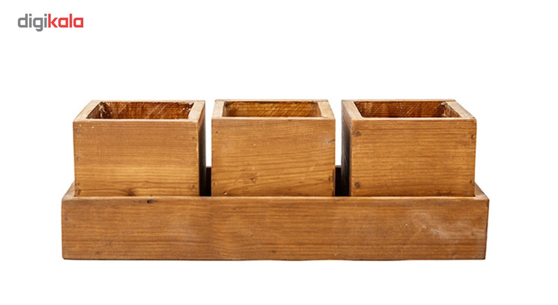 گلدان چوبی ترمه چوب مدل سه عددی گلدان چوبی ترمه چوب مدل سه عددی
