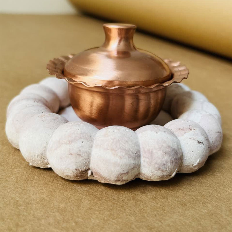 قندان مسی نقلی لب چین کد ZH395