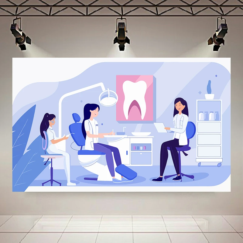 پوستر طرح مخمل دندانپزشکی مدل مطب دندان پزشکی کد AR305448