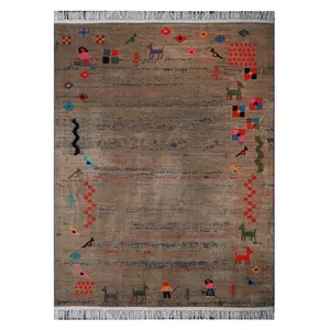 گبه ماشینی کاشان ابریشم کد 3002