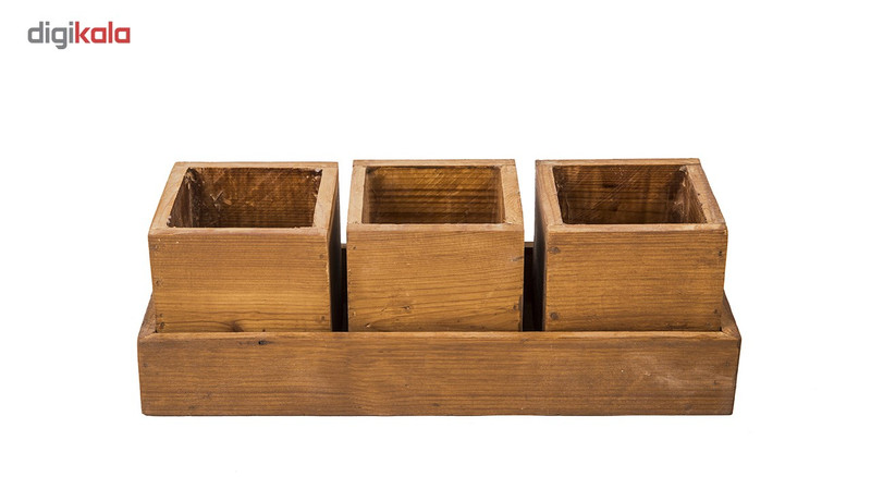 گلدان چوبی ترمه چوب مدل سه عددی گلدان چوبی ترمه چوب مدل سه عددی