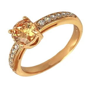 انگشتر زنانه ژوپینگ مدل تک نگین سولیتر کد R4305