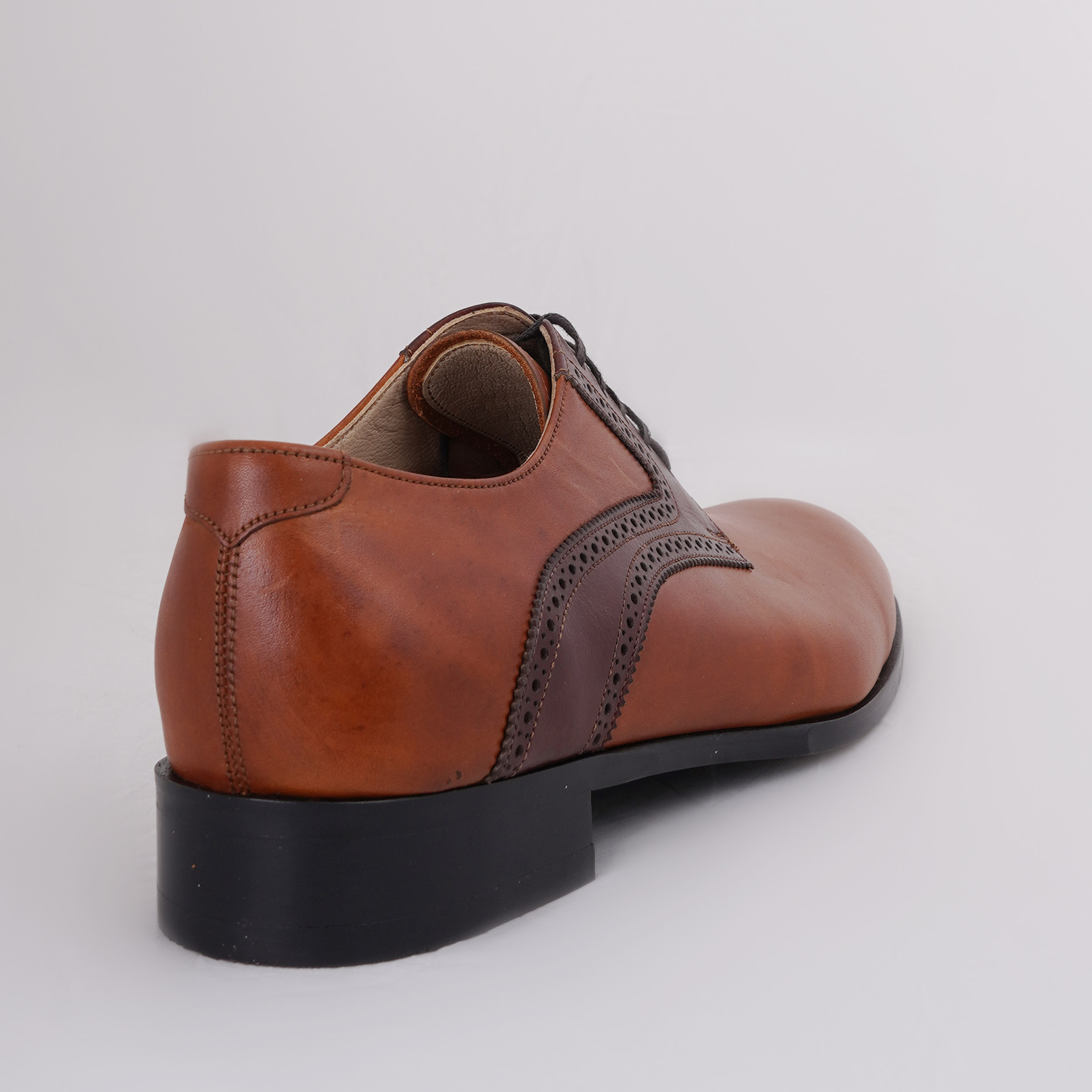 کفش مردانه کرمانی مدل چرم دستدوز طبیعی کد 1074 رنگ قهوه ای عسلی -  - 6