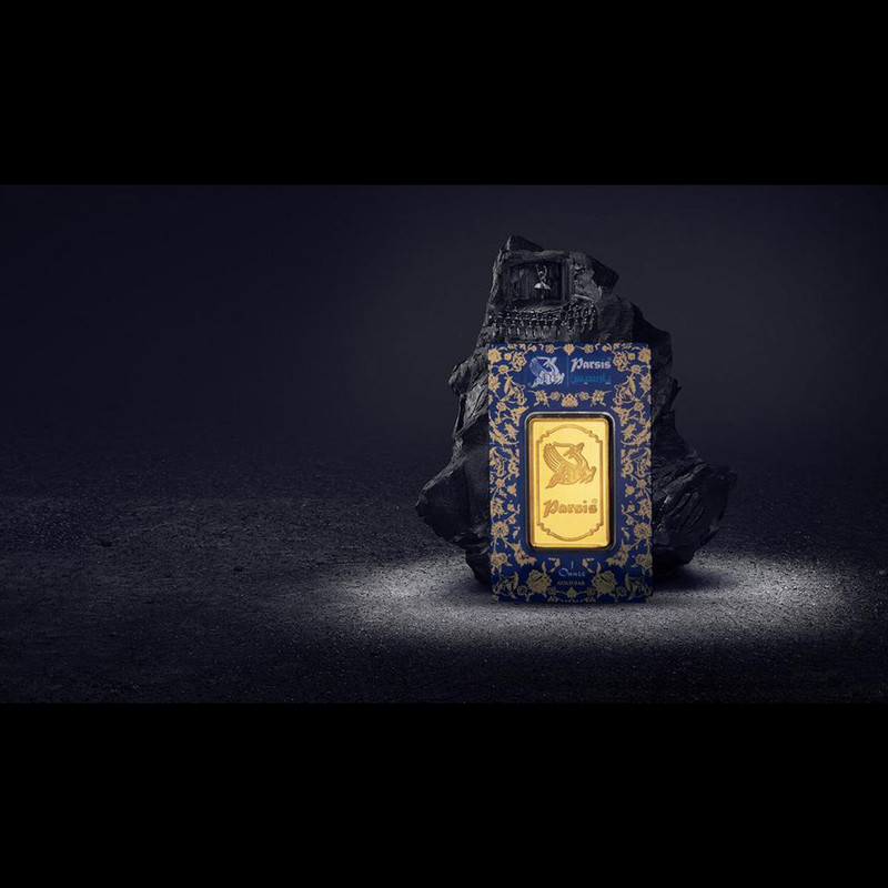 شمش طلا 24 عیار پارسیس مدل R-5 شمش طلا 24 عیار پارسیس مدل R-5