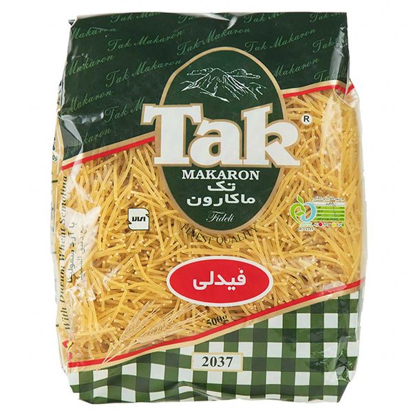 رشته فرنگی فیدلی تک ماکارون مقدار 500 گرمی رشته فرنگی فیدلی تک ماکارون مقدار 500 گرمی