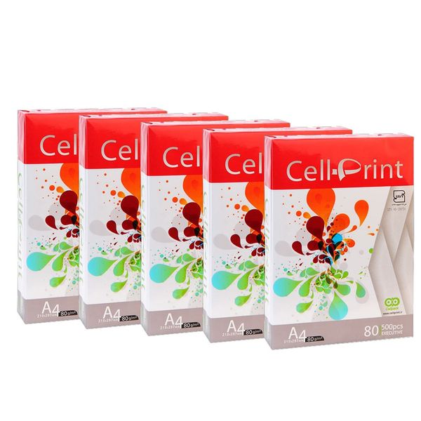 کاغذ 80 گرمی سل پرینت سایز A4 بسته 2500 عددی کاغذ 80 گرمی سل پرینت سایز A4 بسته 2500 عددی