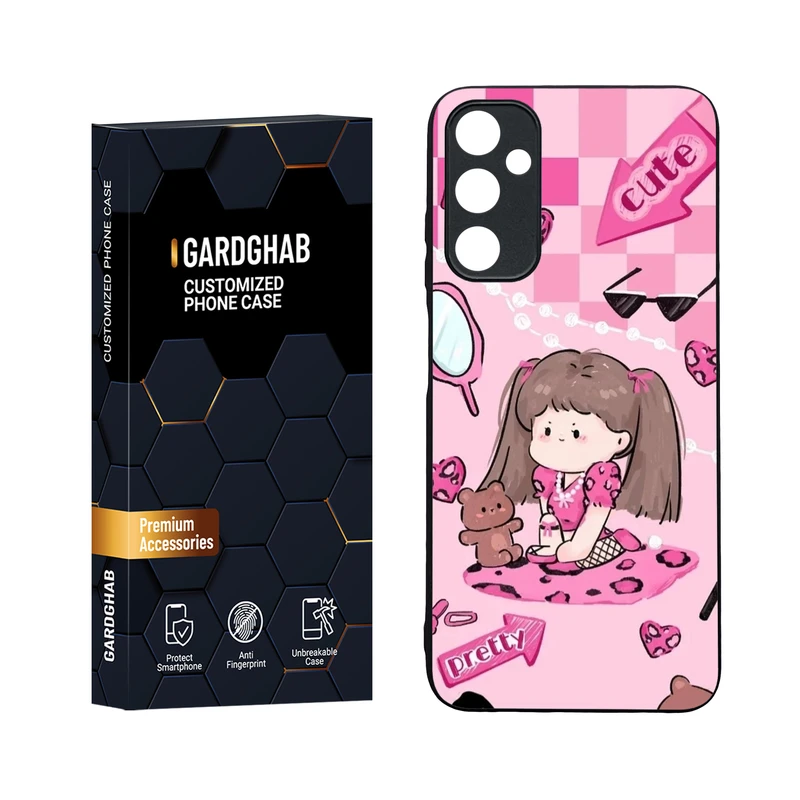 کاور گارد قاب مدل دورژله ای پشت گلس دخترانه مناسب برای گوشی موبایل سامسونگ Galaxy A05s